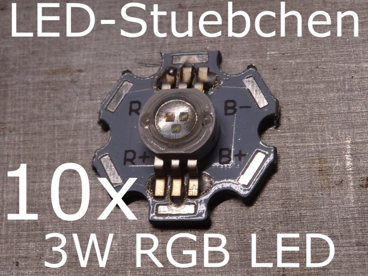 10x 3W RGB High-Power LED (3x1W) 350 mA