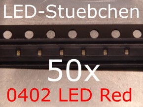 50x 0402 LED Rot