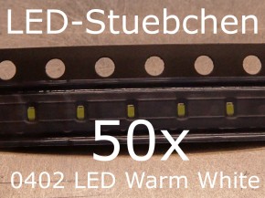 50x 0402 LED Warmweiss