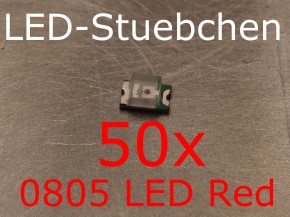 50x 0805 LED Rot