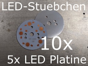 10x 5 LED High-Power Rundplatine