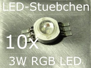 10x 3W RGB High-Power LED Emitter 3x 1W