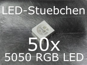 50x 5050 RGB SMD LED PLCC6 3-Chip